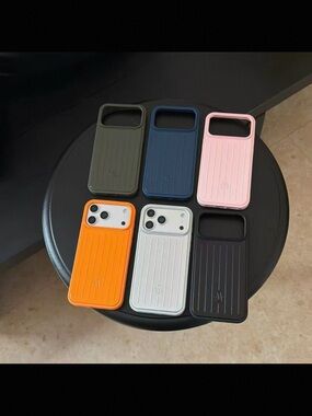 RIMOWA Ribbed Protective Phone Case - Olive, Navy, Pink, Orange, White, Black